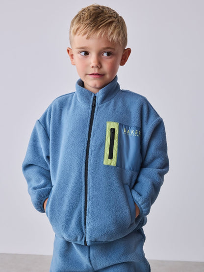Baker by Ted Baker Blue 2 Piece Zip Through Fleece and Joggers Set