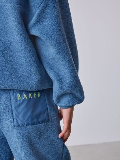 Baker by Ted Baker Blue 2 Piece Zip Through Fleece and Joggers Set