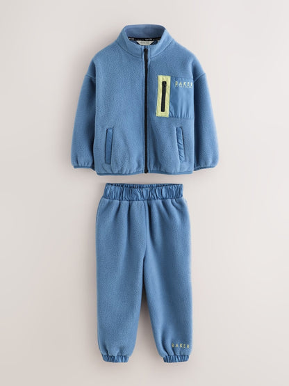 Baker by Ted Baker Blue 2 Piece Zip Through Fleece and Joggers Set