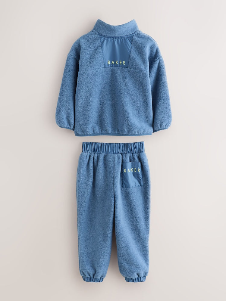 Baker by Ted Baker Blue 2 Piece Zip Through Fleece and Joggers Set