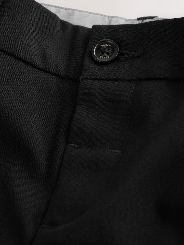 Baker by Ted Baker Black Waistcoat Shirt And Trousers Set