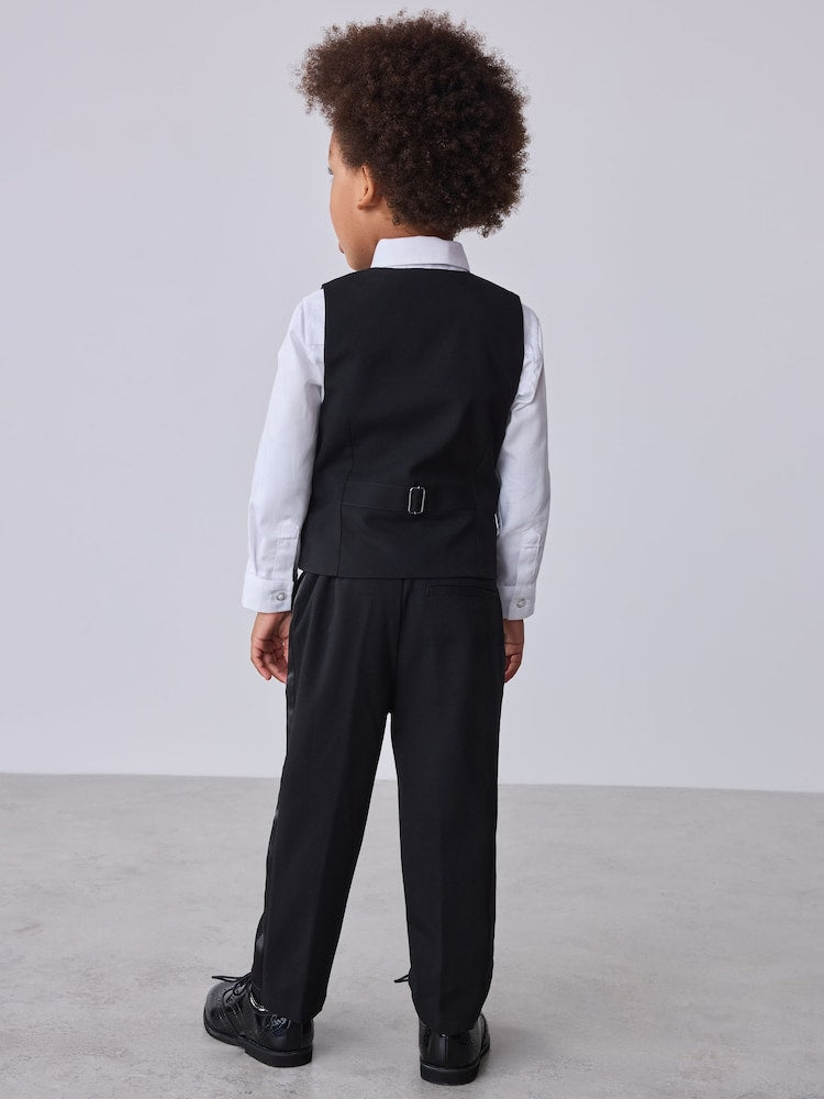 Baker by Ted Baker Black Waistcoat Shirt And Trousers Set