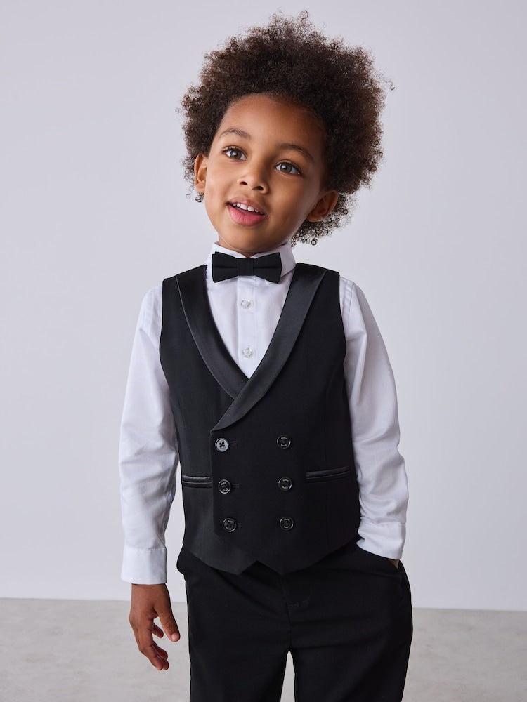 Baker by Ted Baker Black Waistcoat Shirt And Trousers Set