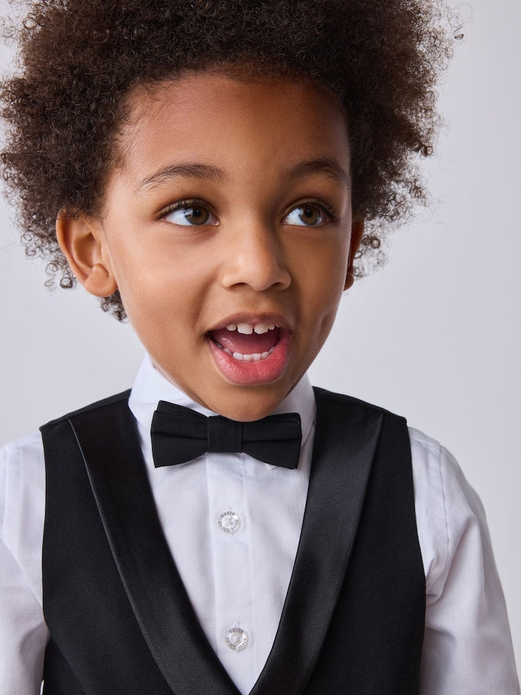 Baker by Ted Baker Black Waistcoat Shirt And Trousers Set