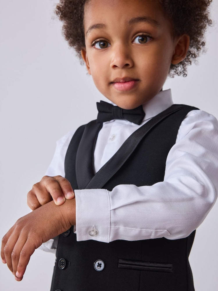 Baker by Ted Baker Black Waistcoat Shirt And Trousers Set