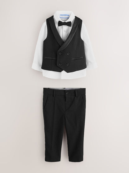 Baker by Ted Baker Black Waistcoat Shirt And Trousers Set