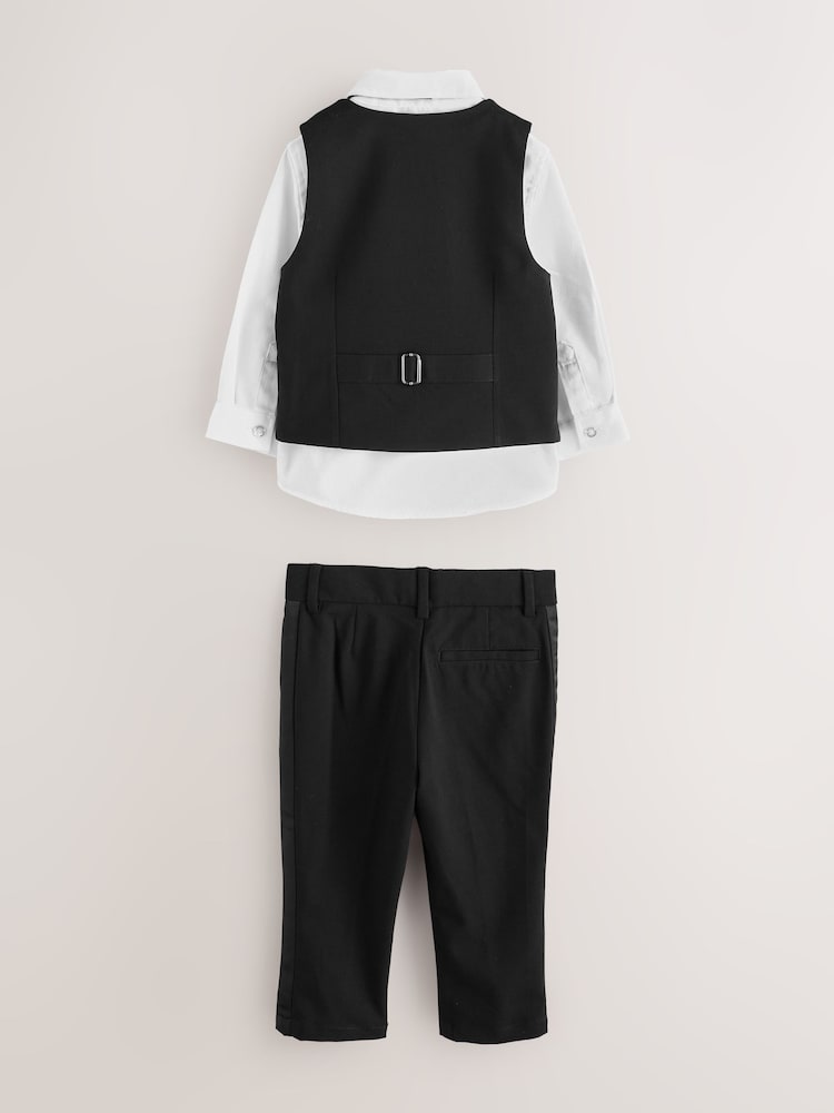 Baker by Ted Baker Black Waistcoat Shirt And Trousers Set