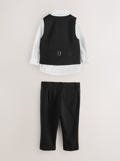 Baker by Ted Baker Black Waistcoat Shirt And Trousers Set