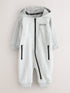 Baker by Ted Baker Grey Hooded Zip Romper