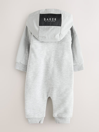 Baker by Ted Baker Grey Hooded Zip Romper