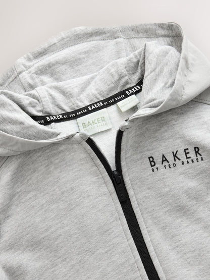 Baker by Ted Baker Grey Hooded Zip Romper