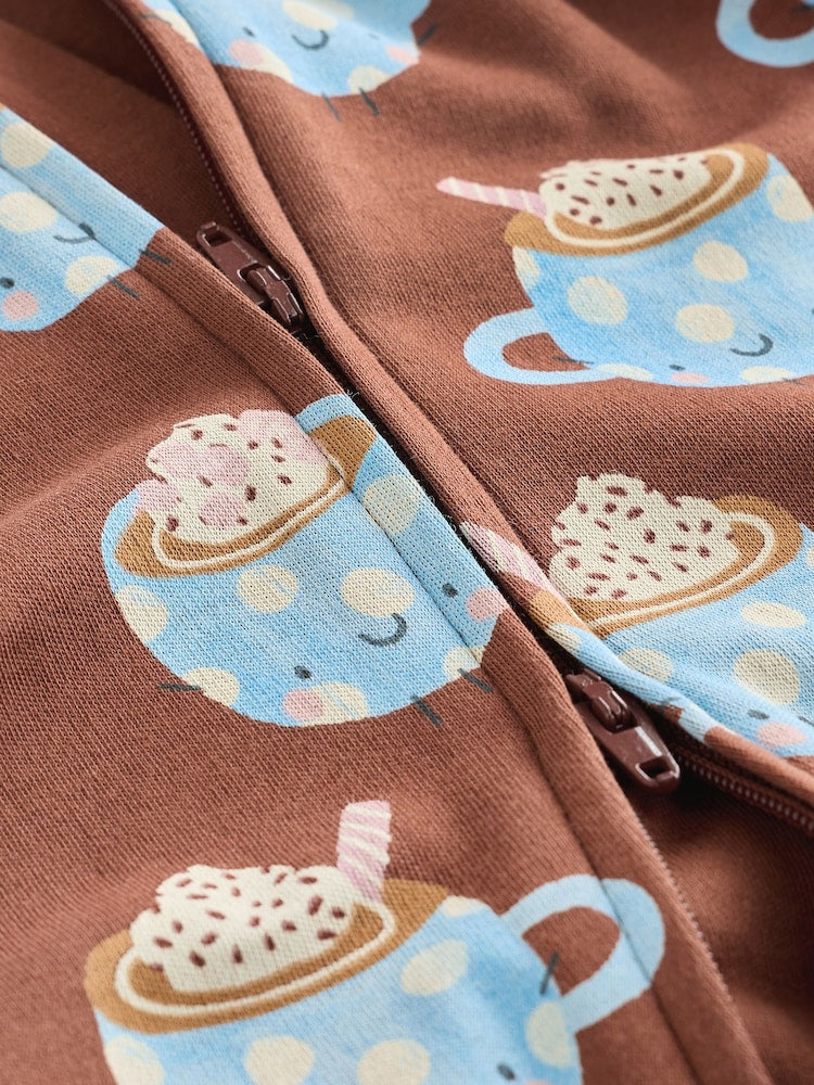 Blue Brunch Two Way Zip Baby Sleepsuits 3 Pack (0mths-3yrs)