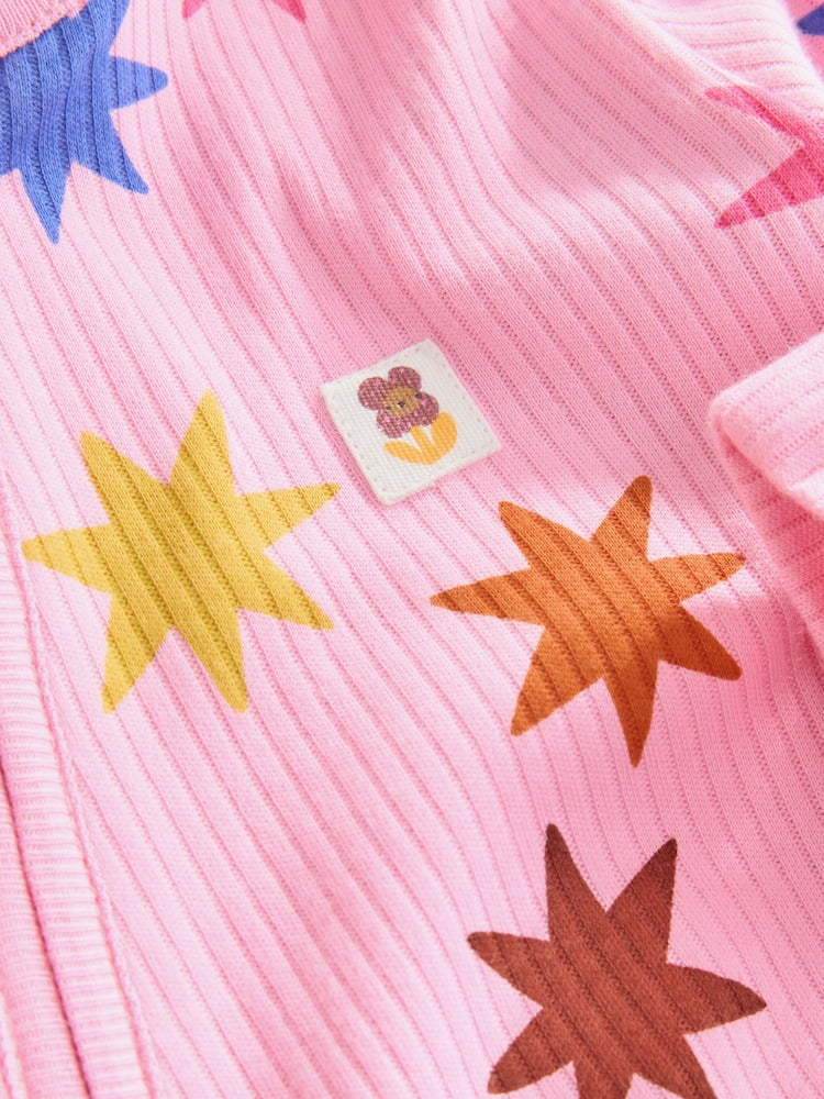 Bright Star Two Way Zip Baby Sleepsuits 3 Pack (0mths-3yrs)
