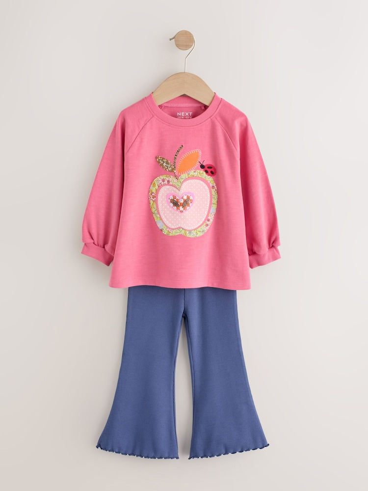 Pink Apple Long Sleeve Top and Leggings Set (3mths-7yrs)