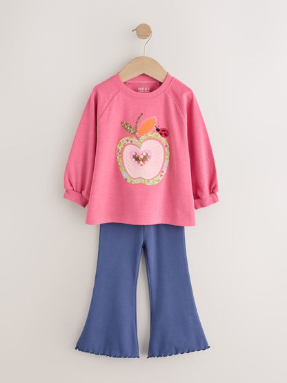 Pink Apple Long Sleeve Top and Leggings Set (3mths-7yrs)