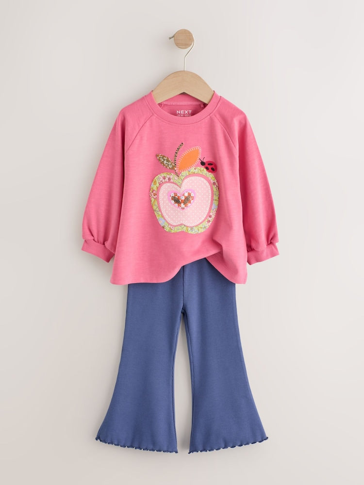 Pink Apple Long Sleeve Top and Leggings Set (3mths-7yrs)