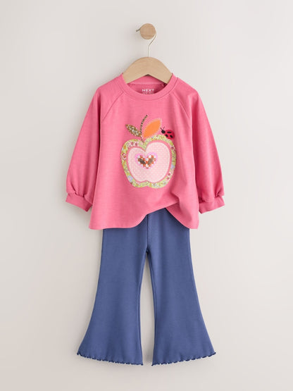 Pink Apple Long Sleeve Top and Leggings Set (3mths-7yrs)