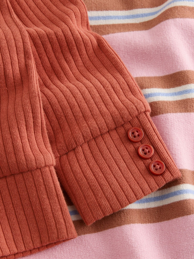 Pink/Cream Stripe