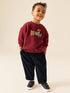Dark Red Crew Neck Joggers Set (3mths-7yrs) - Dark Red Crew Neck / 12-18 Months (80-86cm)