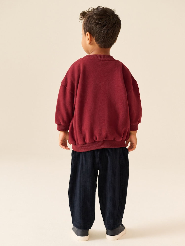 Dark Red Crew Neck