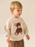 Ecru Bear Printed Crew Neck Sweat Top (3mths-7yrs) - 12-18 Months (80-86cm)