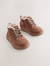Tan Brown Standard Fit (F) Warm Lined Lace up Boots - Size EU 20.5 (UK 4) - Tan Brown