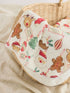 Christmas Bauble Character Muslin Fleece Baby Blanket - Christmas Bauble Character / Up to 1 Month (50-56cm)