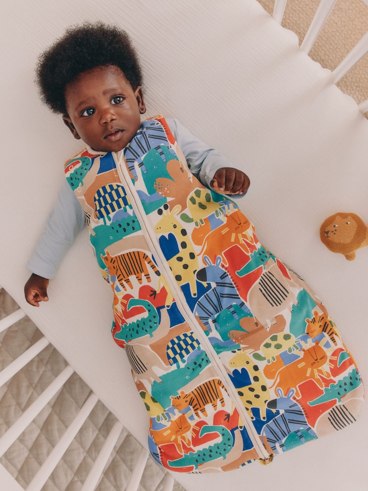 Bright Safari 2.5 Tog Removable Sleeve Baby Sleep Bag