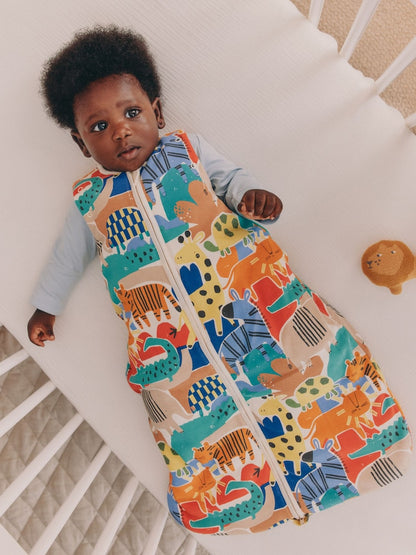 Bright Safari 2.5 Tog Removable Sleeve Baby Sleep Bag