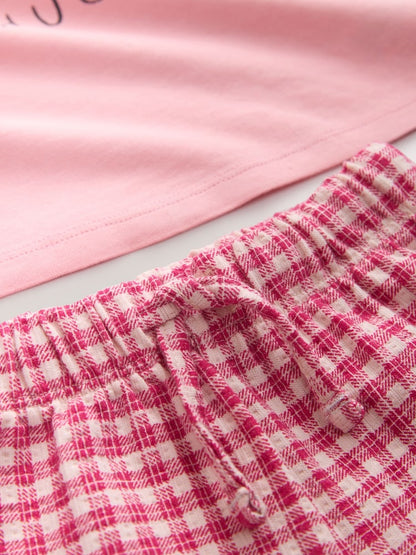 Pink Heart Gingham