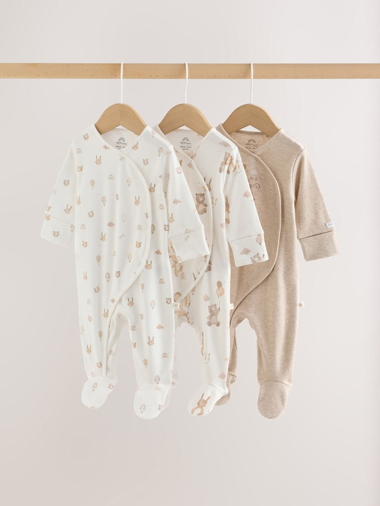 Neutral Bear Sleepsuits 3 Pack (0-2yrs) - Neutral Bear / 12 - 18 Months (80 - 86cm)