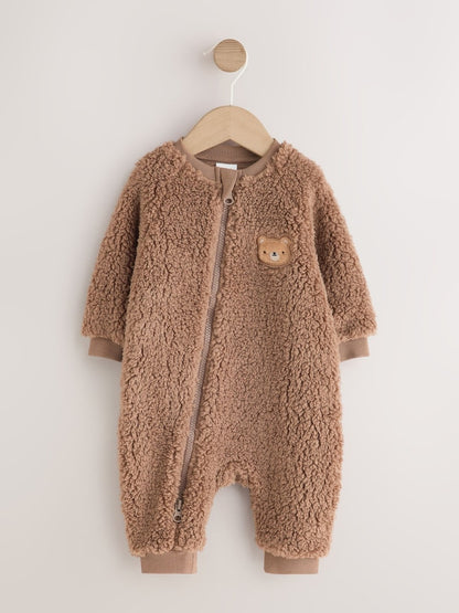 Brown Bear Borg Two Way Zip Sleepsuit - Size First Size (50cm) - Brown Bear Borg