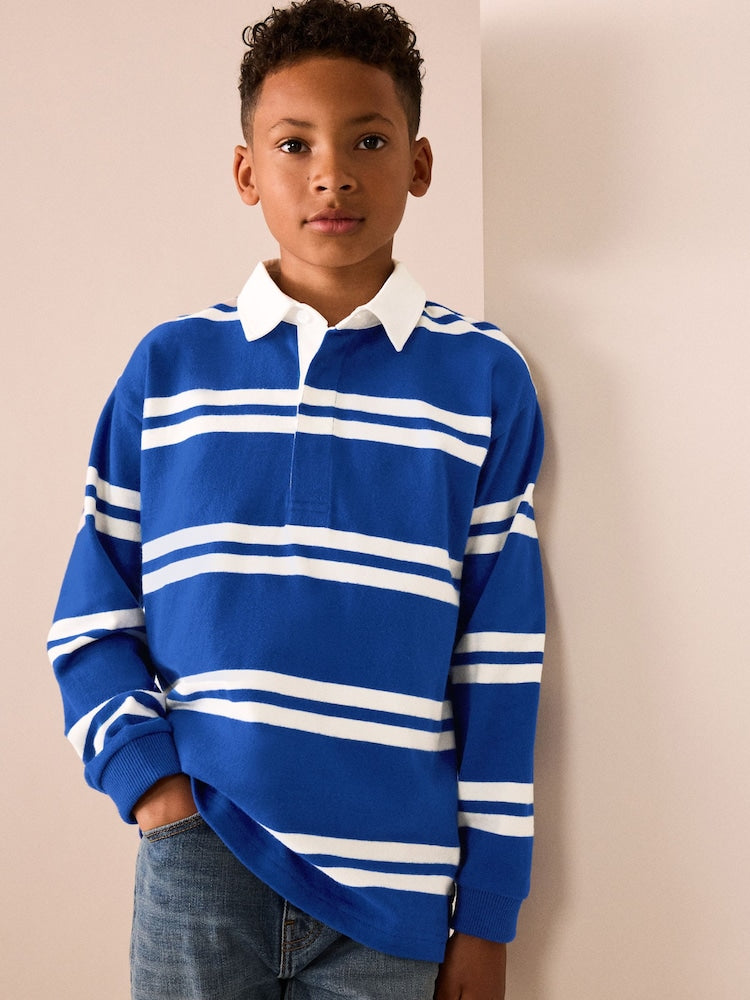 Cobalt Blue Rugby Polo Shirt (3-16yrs) - Size 3 Years (98cm) - Cobalt Blue