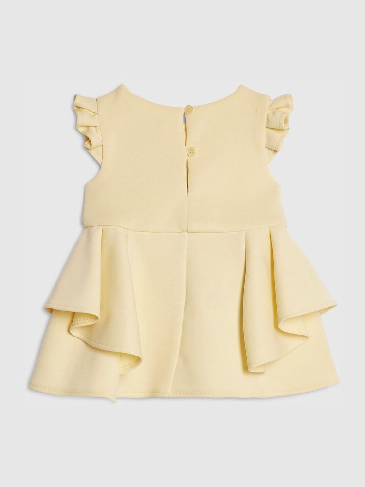River Island Yellow Bow Scuba Dress