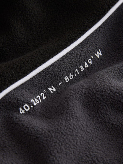 Black Zip Through Hooded Fleece (3-16yrs)
