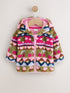 Multi Fairisle Fleece Baby Zip Jacket (0mths-2yrs) - Up to 1 Month (50-56cm)