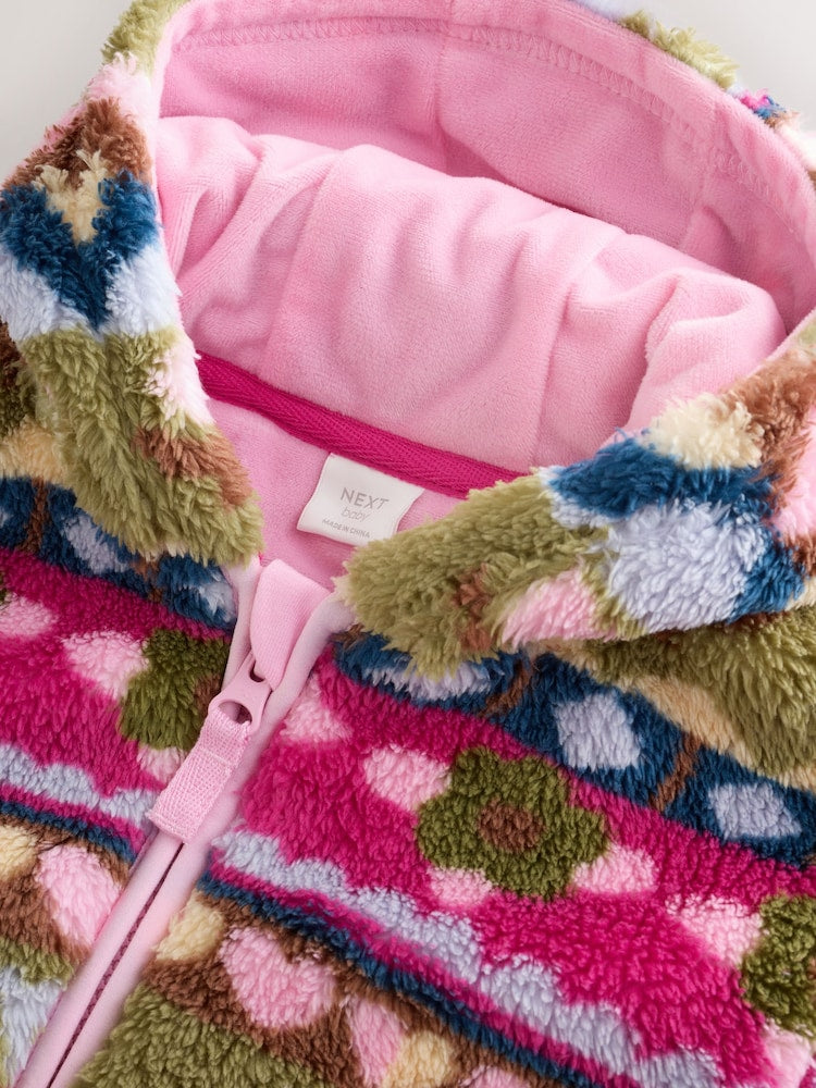 Multi Fairisle Fleece Baby Zip Jacket (0mths-2yrs)