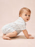 The White Company Blue Double Cotton Watercolour Stripe Classic Rompersuits - Up To 3 Months (50 - 62cm)