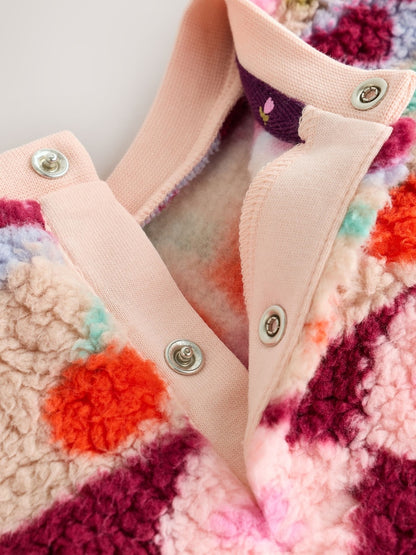 Pink Fairsle Printed Baby Fleece Sweater and Leggings Set 2 Piece (0mths-2yrs)