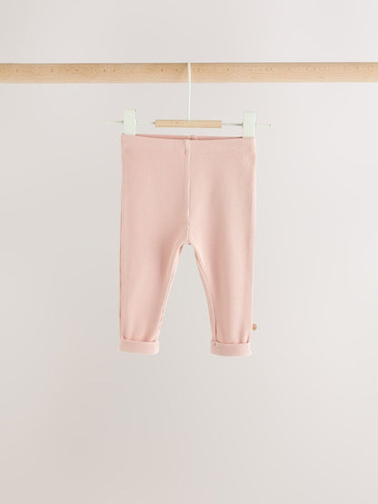 Pink Fairsle Printed Baby Fleece Sweater and Leggings Set 2 Piece (0mths-2yrs)