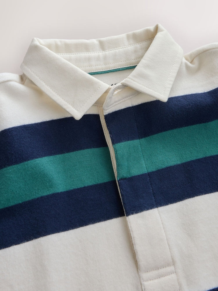 Green/Ecru Stripe