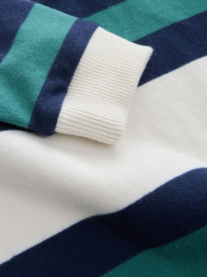 Green/Ecru Stripe