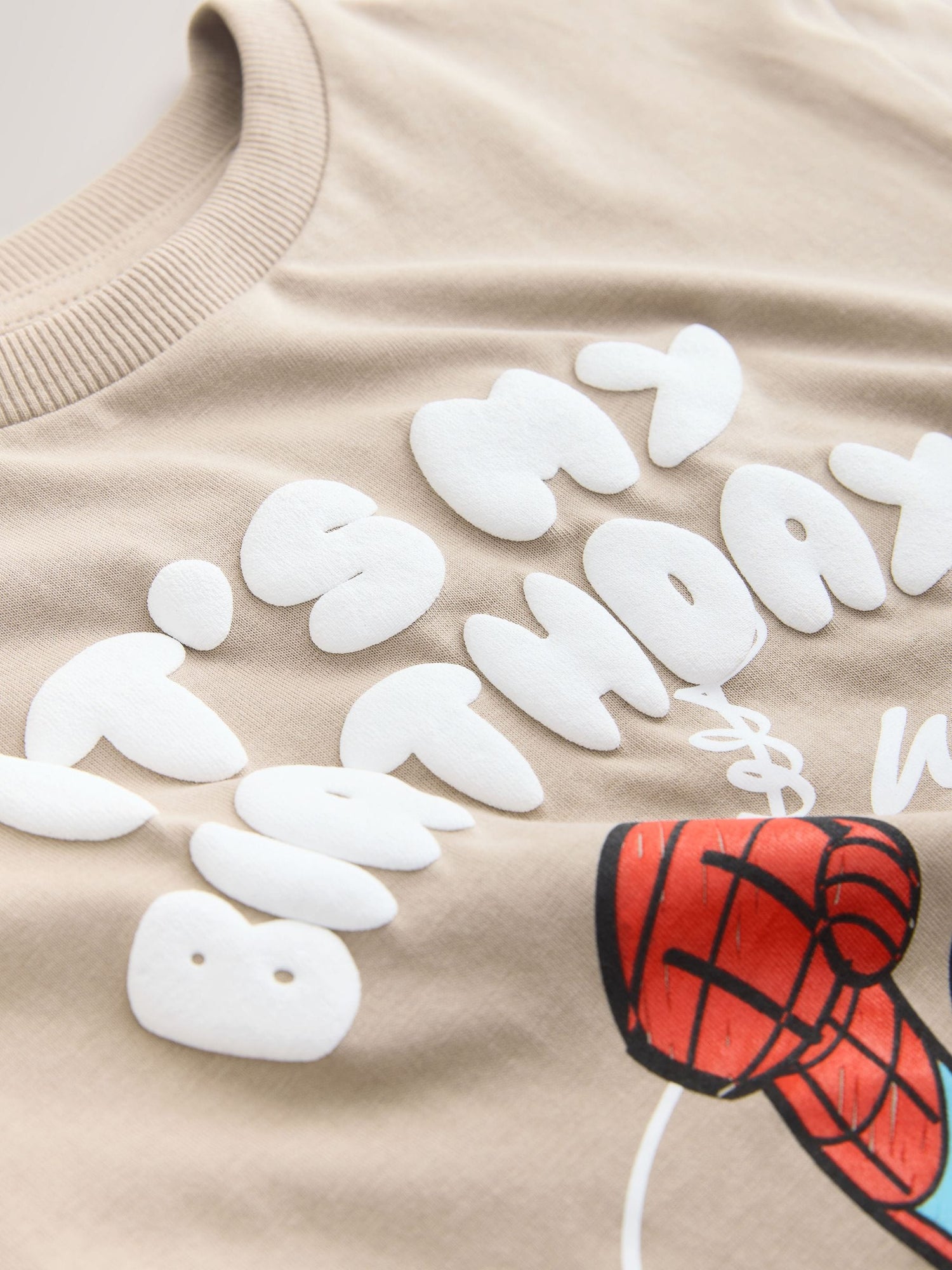 Tan Brown Marvel Short Sleeve Cotton T-Shirt (3mths-8yrs) - Size 12-18 Months (80-86cm)