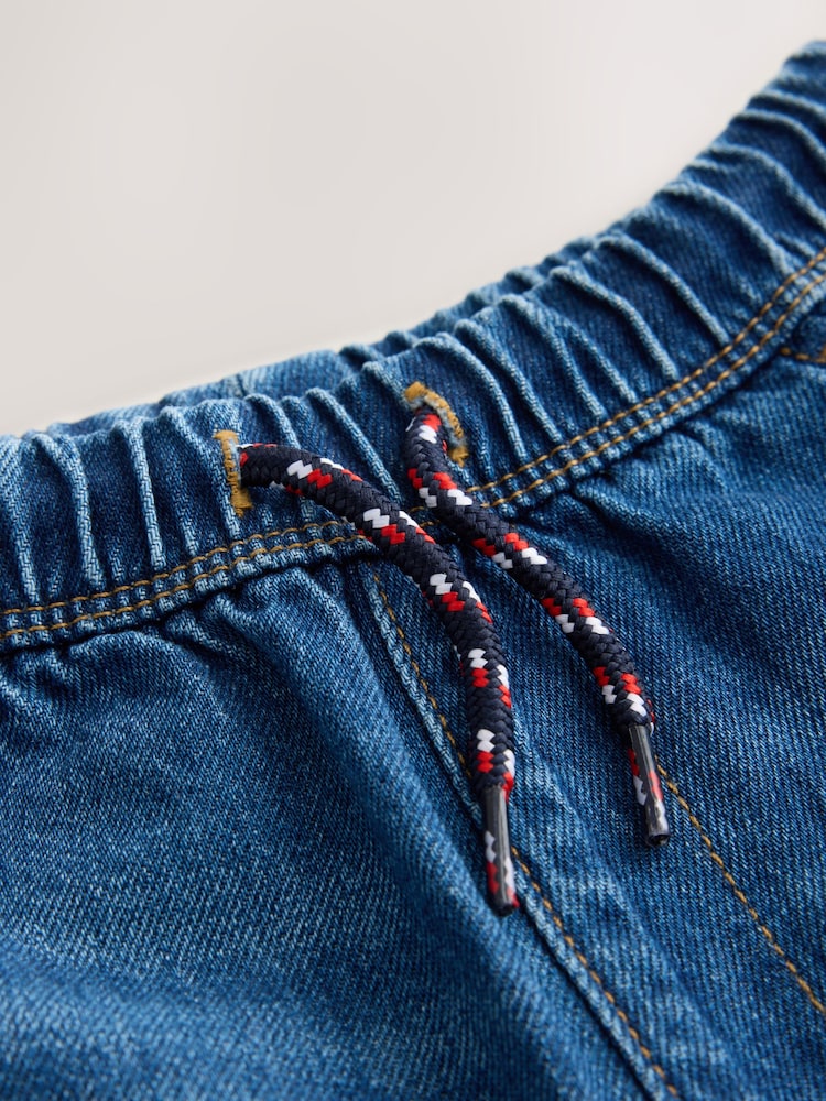 Mid Blue Denim Car Wide Fit