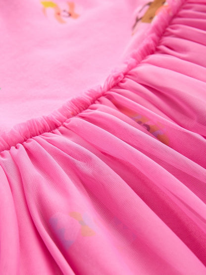 Bright Pink Christmas Long Sleeve Sweat Mesh