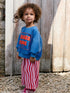 Cobalt Blue Snack Time Sweatshirt and Wide Leg Joggers Set (3mths-7yrs) - Cobalt Blue Snack Time / 12 - 18 Months (80 - 86cm)
