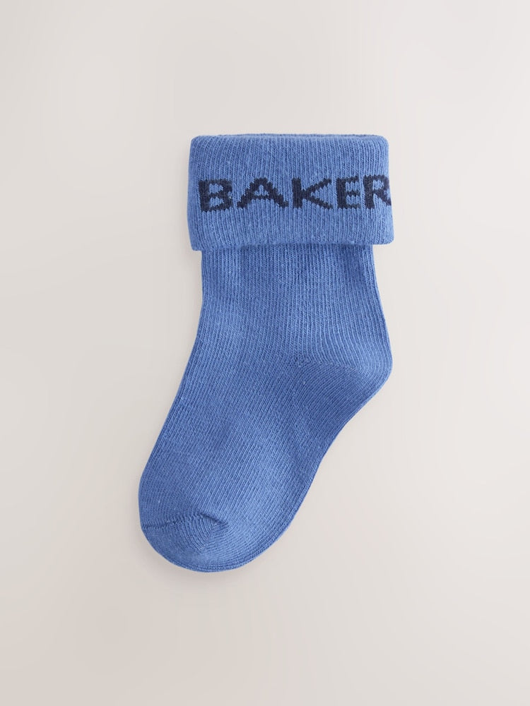 Baker by Ted Baker Blue Baker by Ted Baker Roll Top Socks 5 Pack