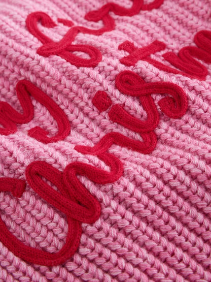 Pink and Red My First Christmas Baby Cardigan (0-18mths)