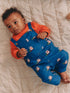 Blue/Red Milk Truck Baby Twill Dungarees and Bodysuit Set (0mths-2yrs) - Blue/Red Milk Truck / Up to 1 Month (50-56cm)