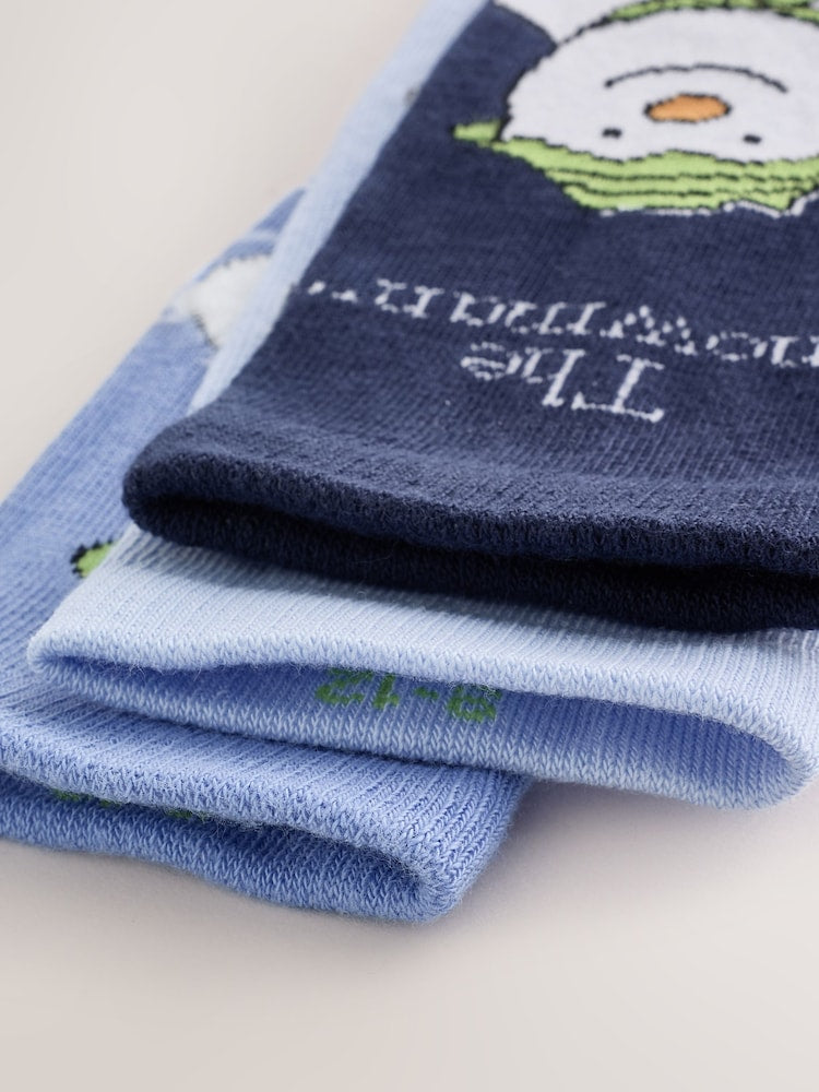 The Snowman and the Snowdog Cotton Rich License Socks 3 Pack - Size 0-2.5 Jnr